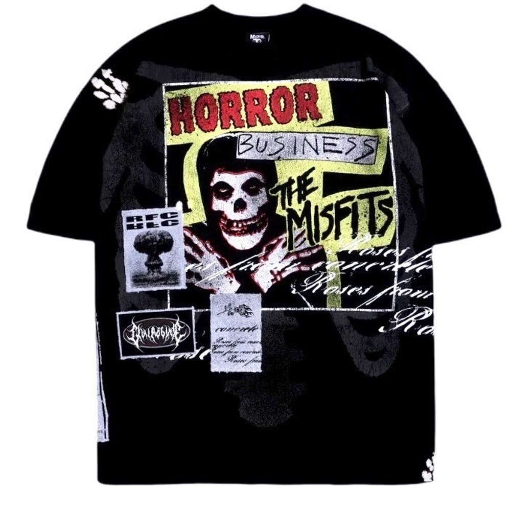 Civil Regime Misfits The Horror American Classic Black Oversized Fit Mens‎